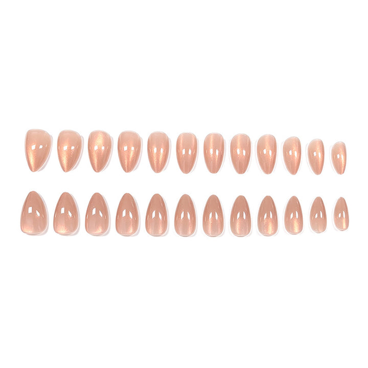 Glossy Almond-Shaped Press-On Nail Set Kalsten