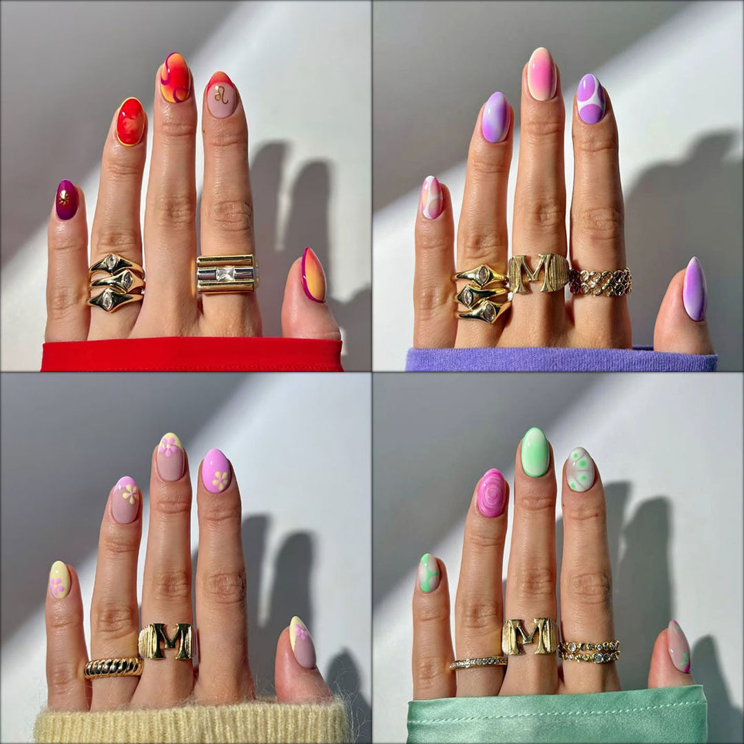 Artistic Abstract Press-On Nails