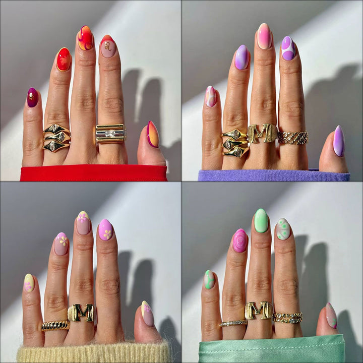 Artistic Abstract Press-On Nails