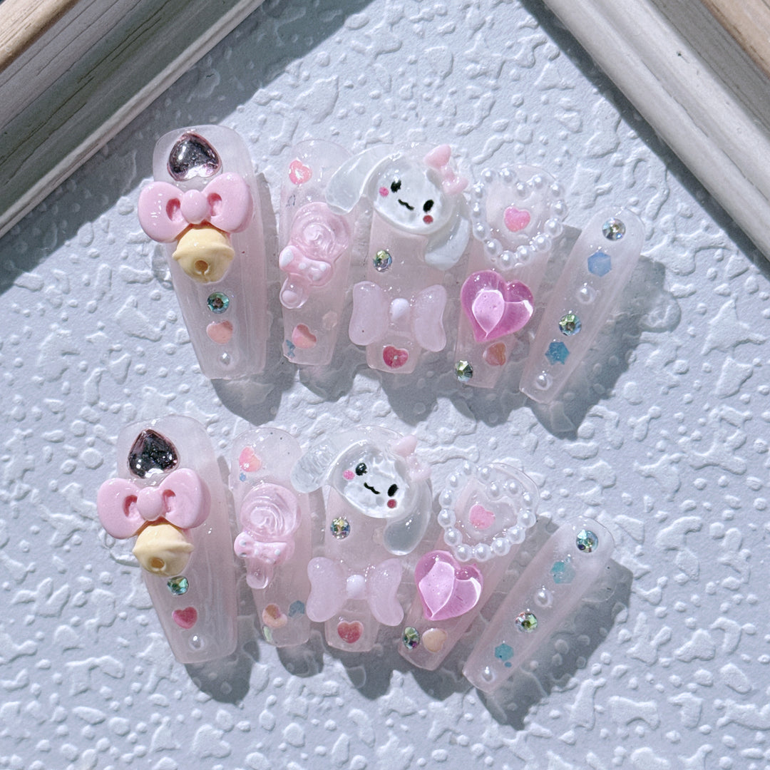 Whimsical 3D Character Nail Art Set