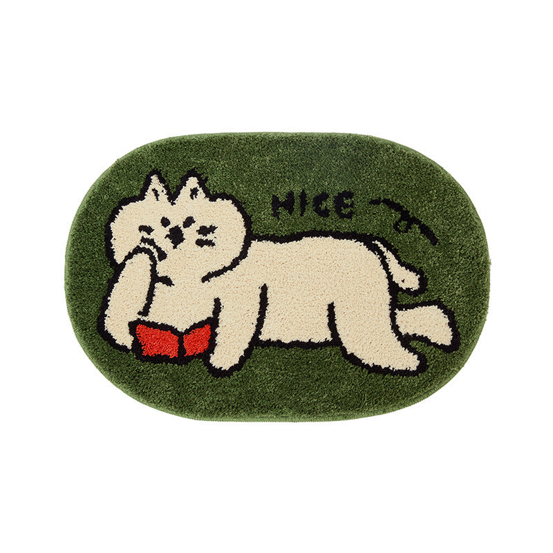 Plush Cat-Themed Area Rug
