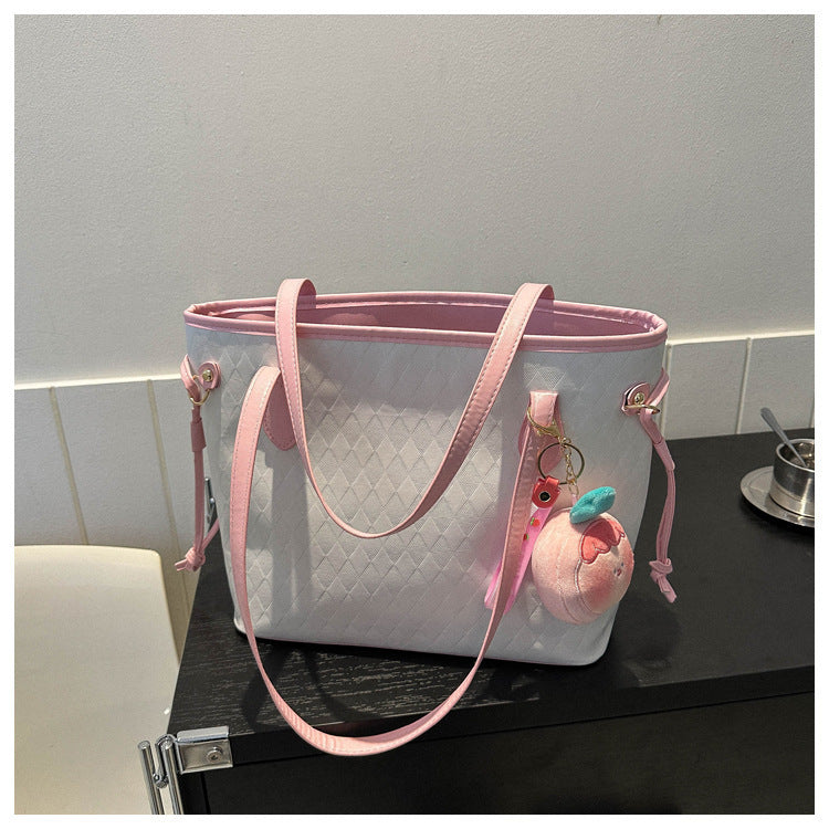 Quilted Pattern Handheld Tote Bag Kalsten