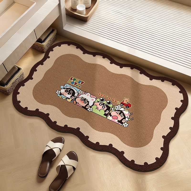 Playful Cartoon-Themed Bath Mat Kalsten