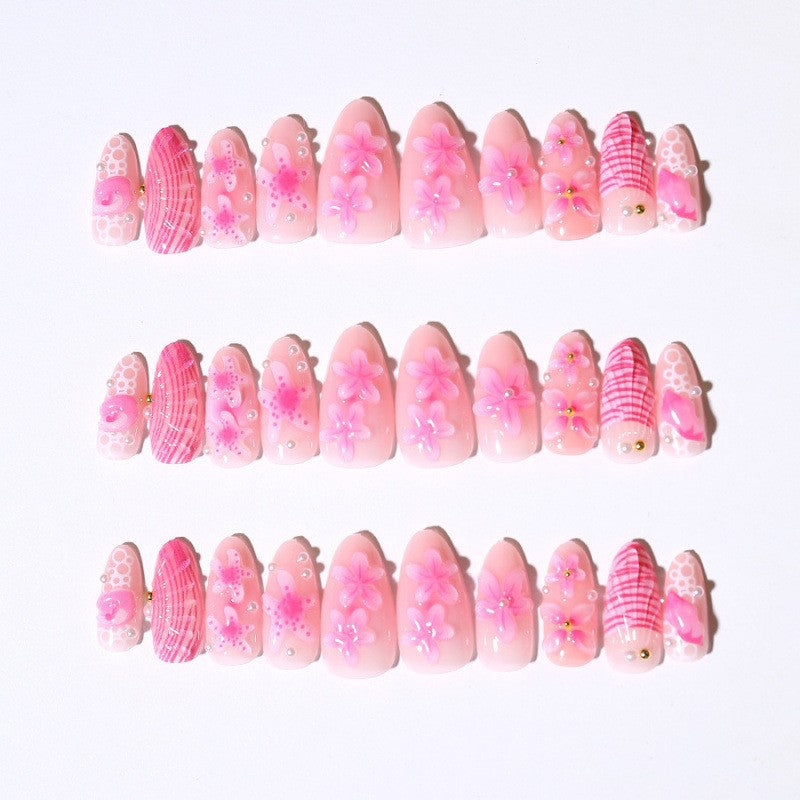 Artistic 3D Floral Nail Design Kalsten