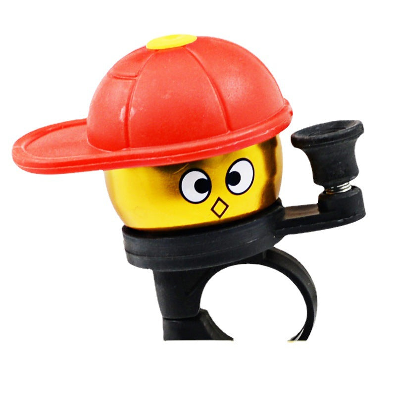 novelty cartoon chick bicycle handlebar bell with silicone cap and adjustable clamp Kalsten