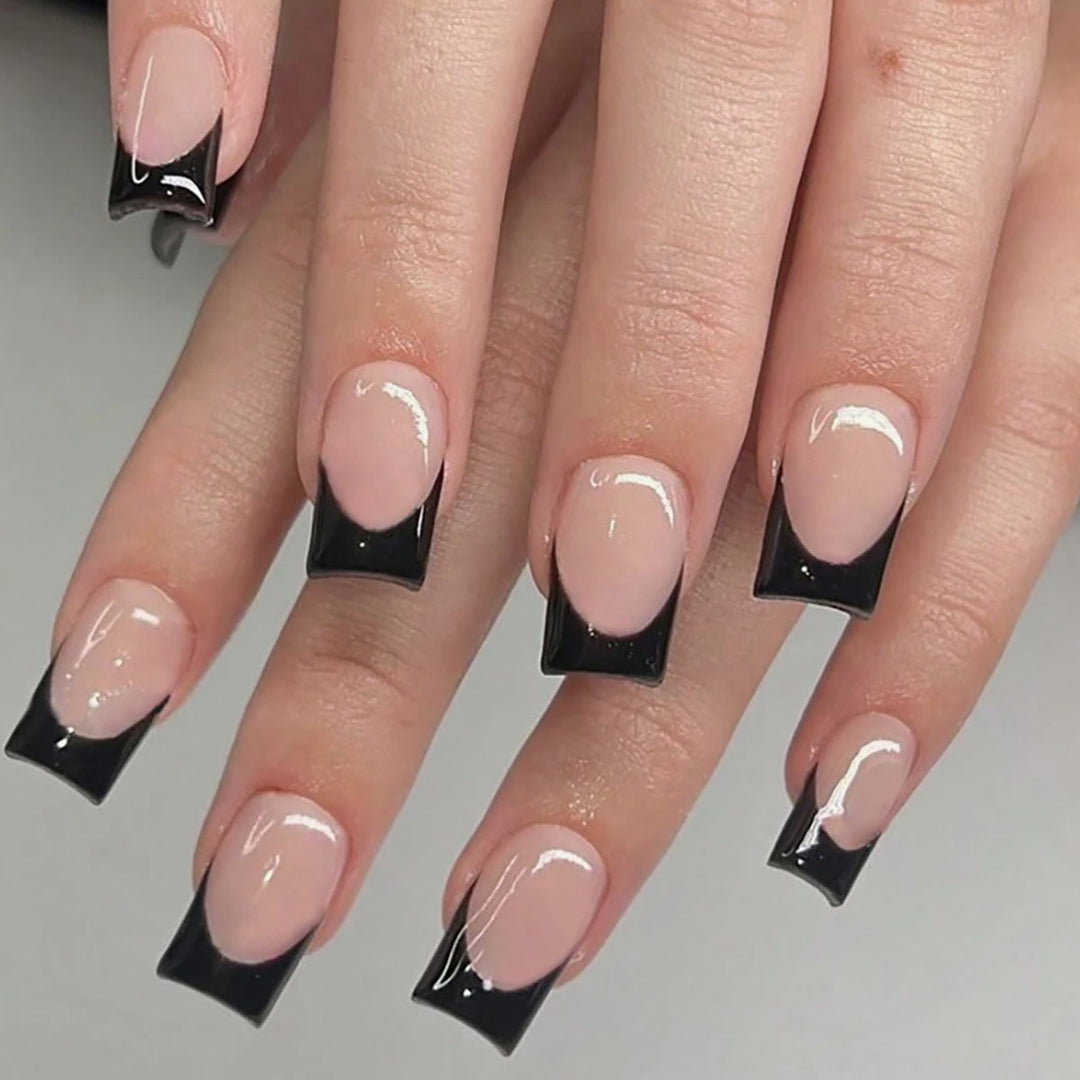 Elegant French Tip Press-On Nails  1791110398