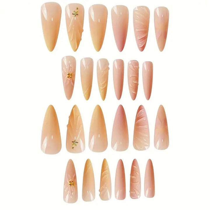 Premium Floral Acrylic Nail Enhancements Kalsten