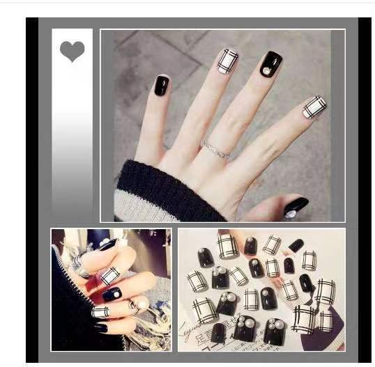 Stylish Graphical Press-On Nails