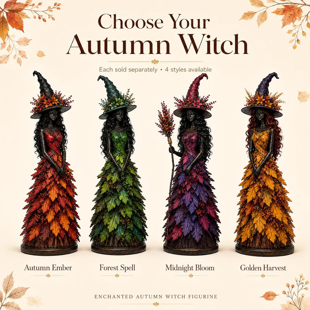 Enchanting Leafy Witch Figurine Kalsten