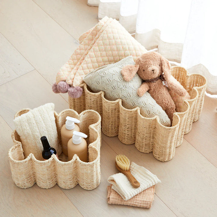 Playful storage basket in flower design Kalsten
