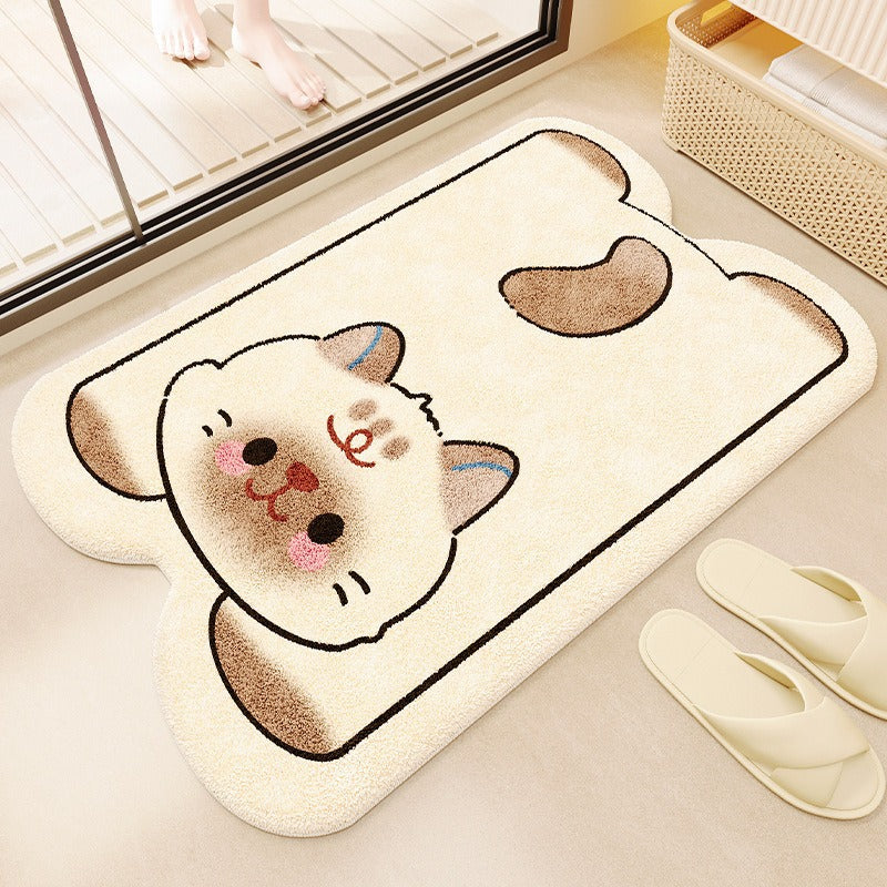Soft Striped Bathroom Mat