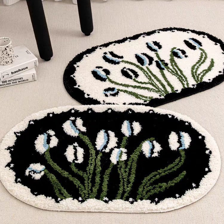 Floral Patterned Bath Mat Kalsten