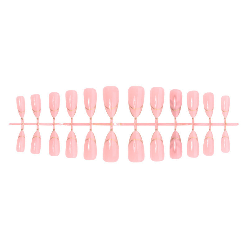 Artificial nail set with elegant gold accent Kalsten