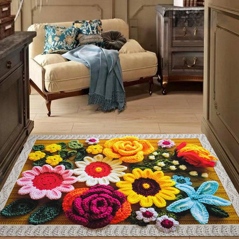 Floral Design Entrance Mat