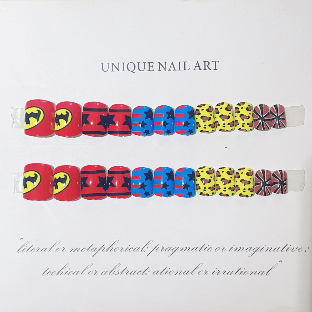 Creative Cartoon-Themed Press-On Nail Art Set