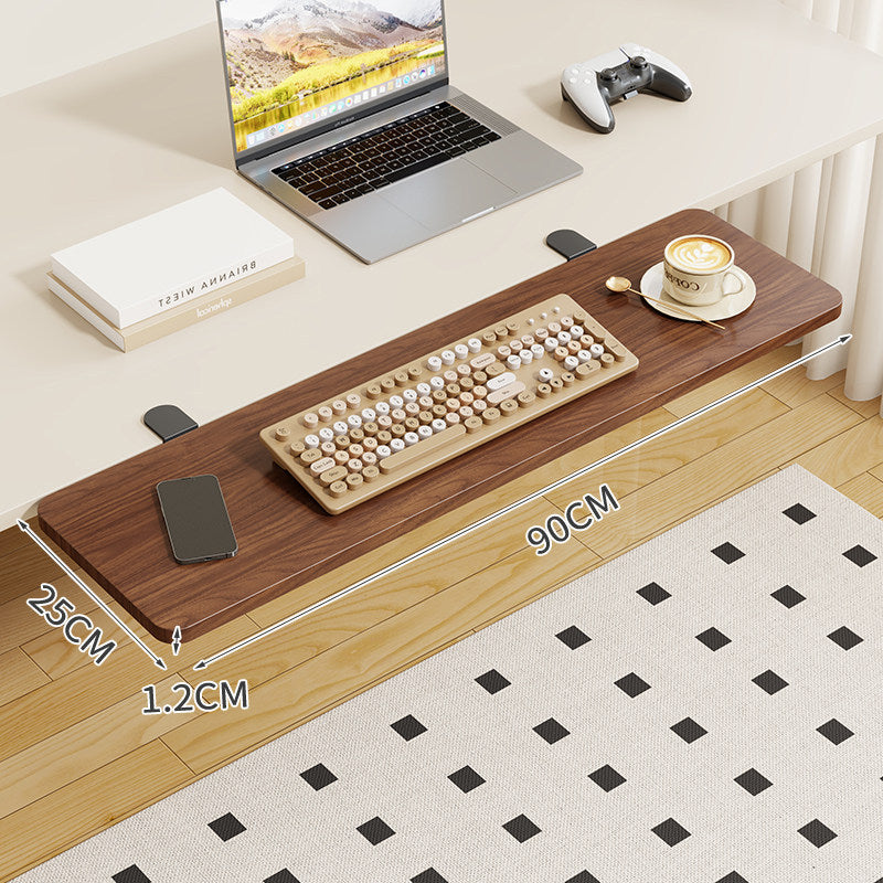 Clamp-On Foldable Bamboo Side Tray Table for Desk and Sofa