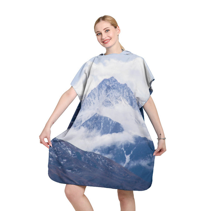 Beach dress with tropical print Kalsten