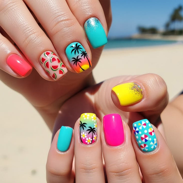 Tropical-Inspired Nail Art Set Kalsten