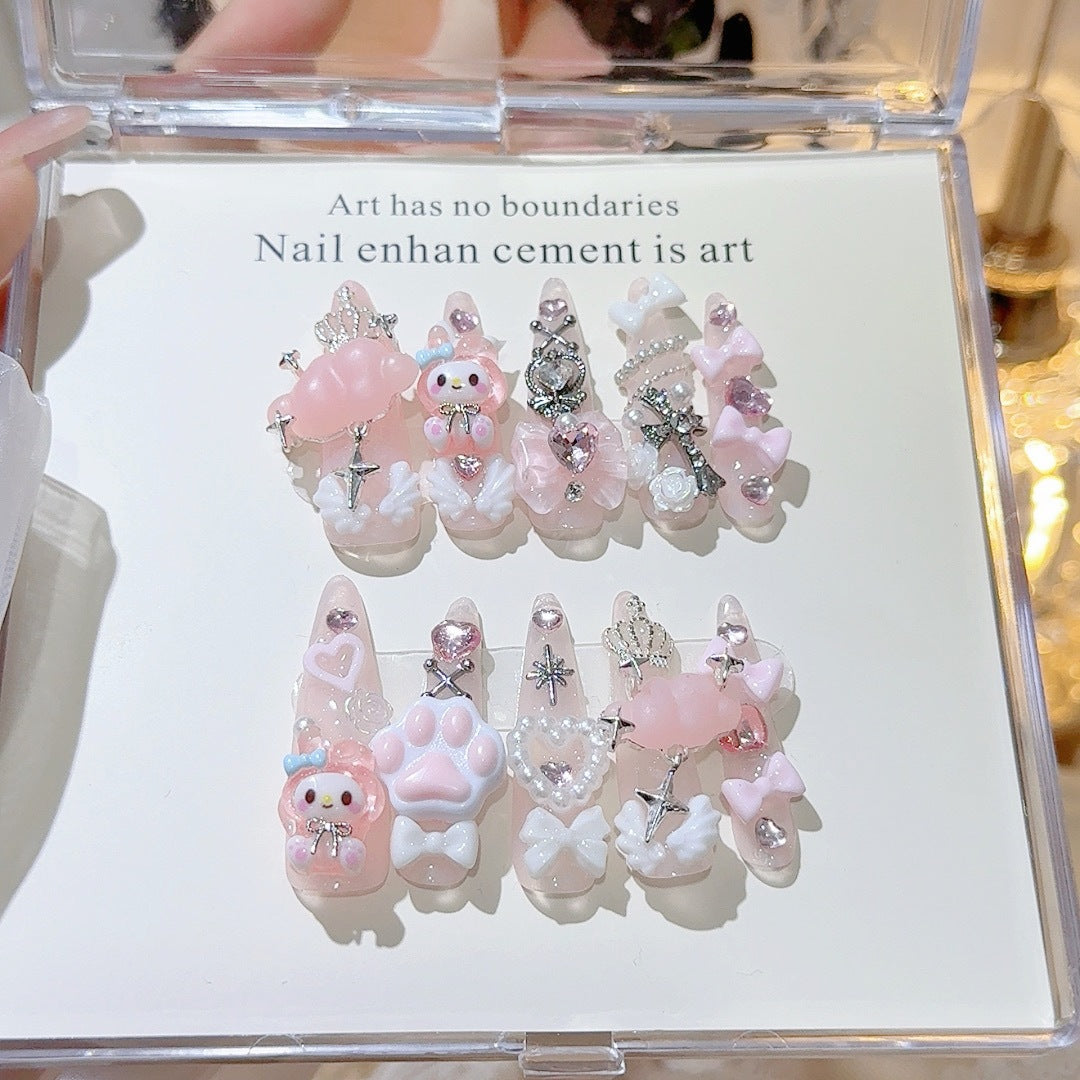 Whimsical Character-Themed 3D Nail Art Set