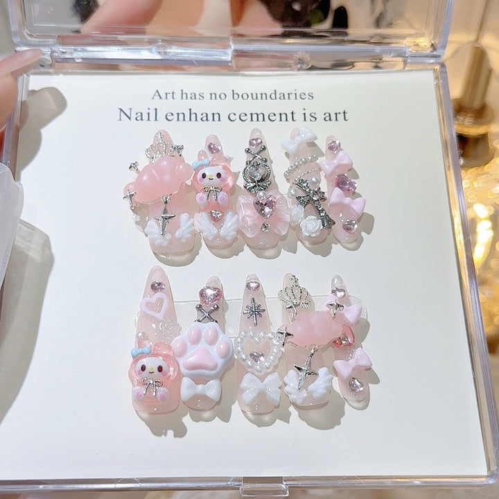 Whimsical Character-Themed 3D Nail Art Set