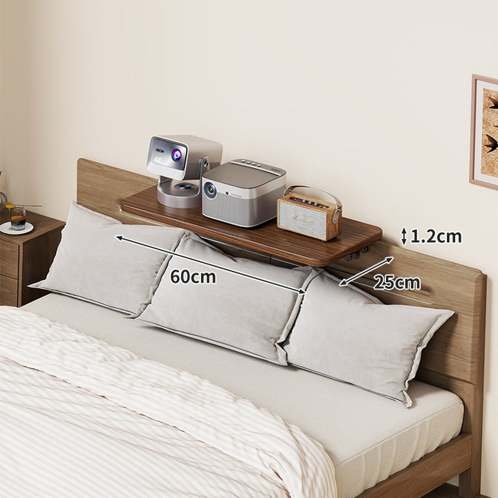 Slim Wall-Mounted Floating Bedside Shelf with Concealed Brackets