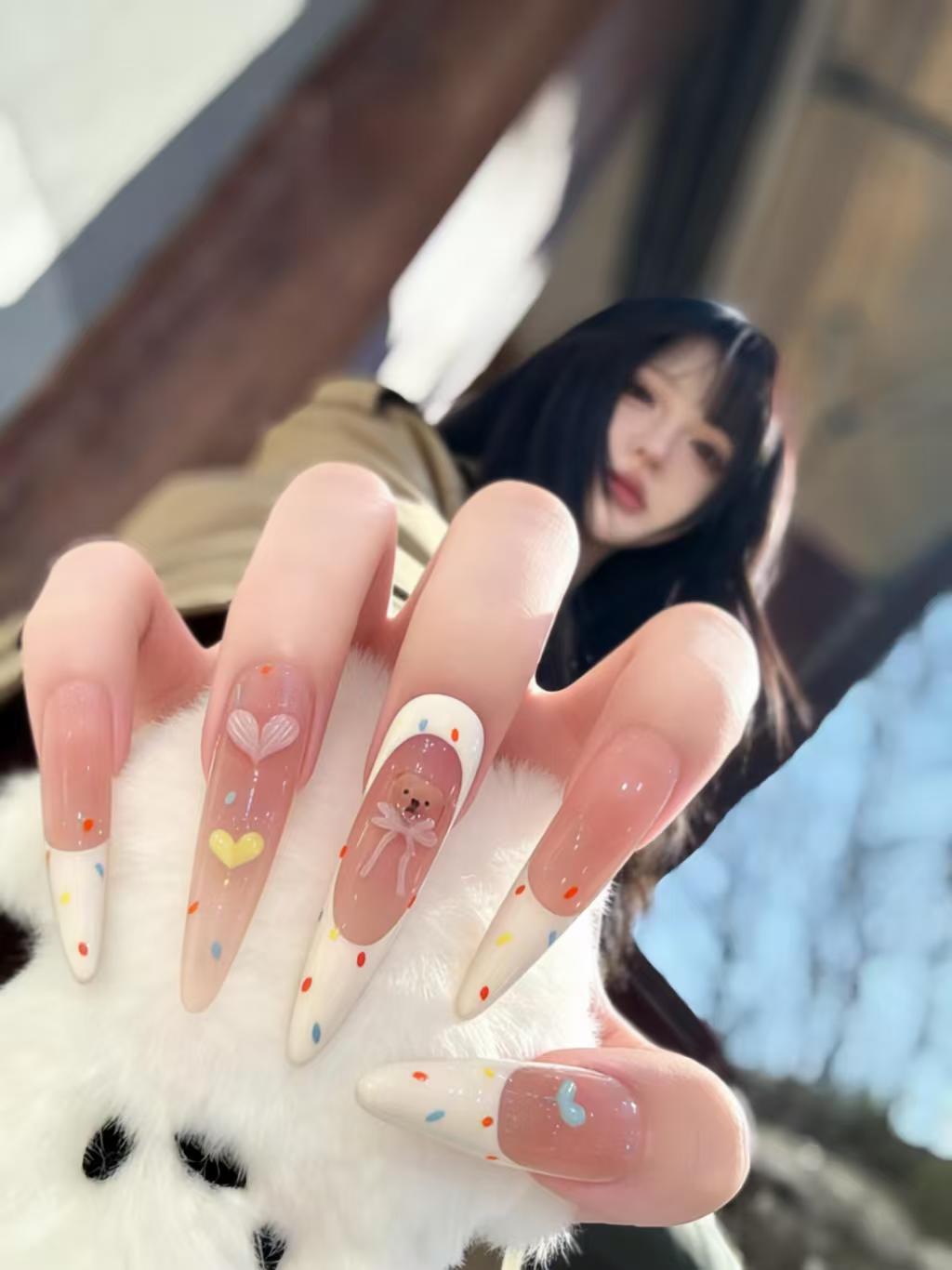 Artistic Stiletto Nail Art Extensions