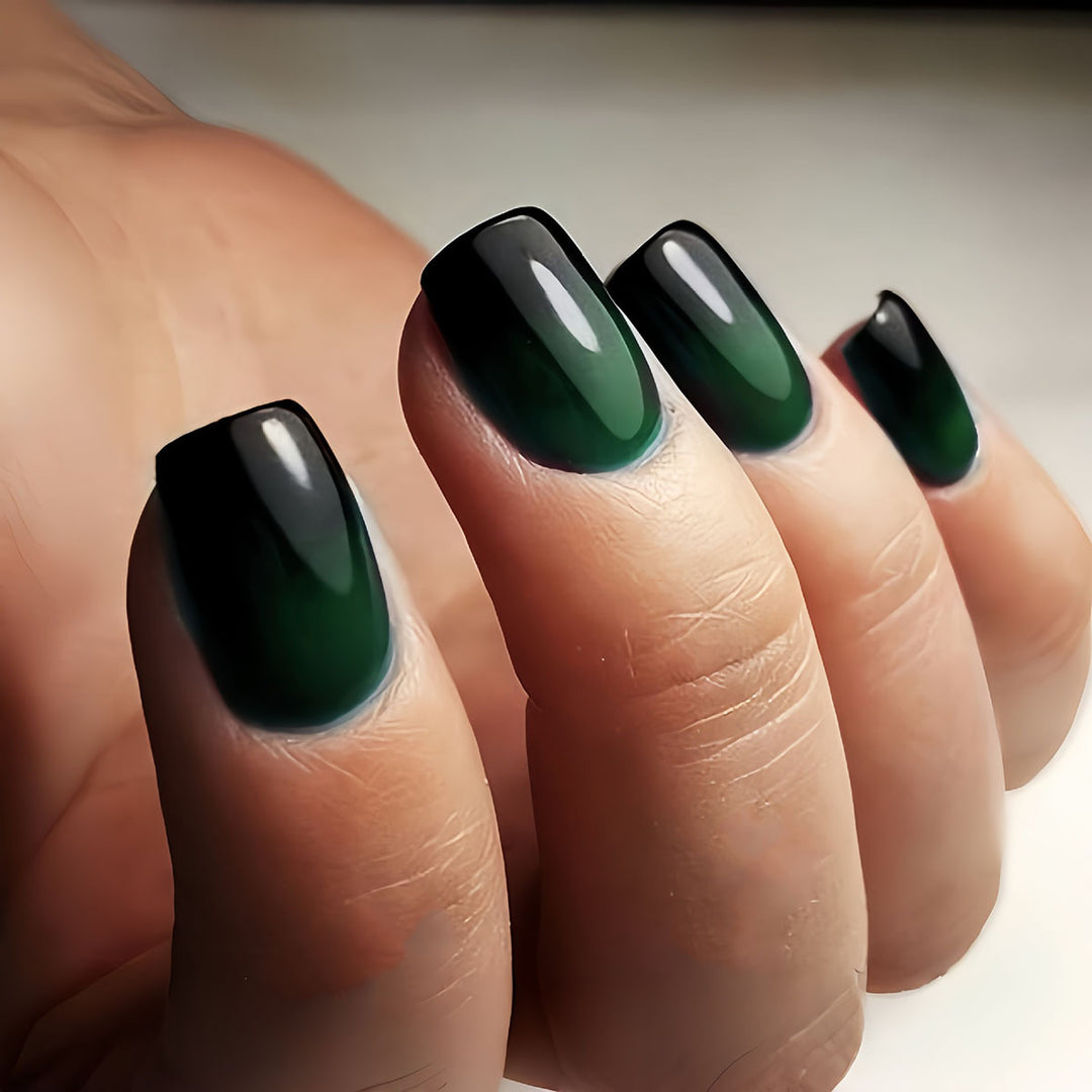 Glossy Gradient Press-On Nail Set