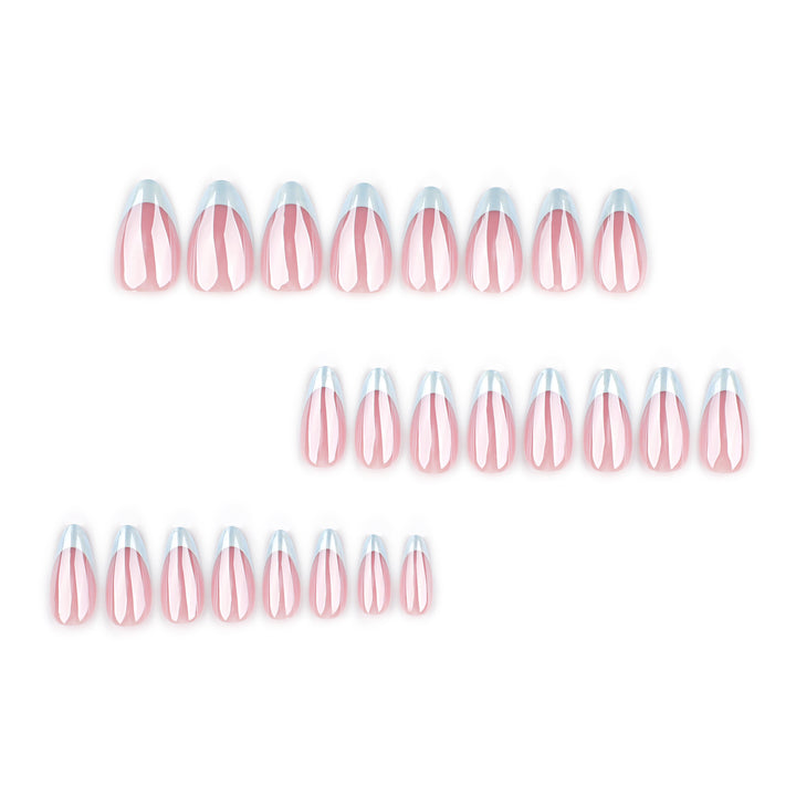 Elegant stiletto nails with high-gloss French tip design Kalsten