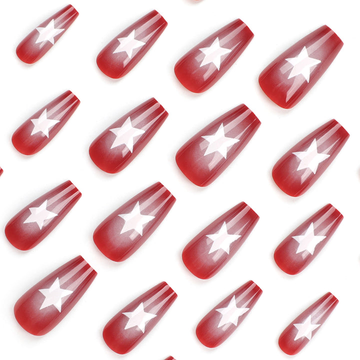 Artful Nail Art with Star Pattern Kalsten