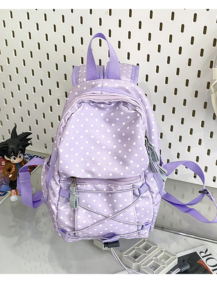 Lightweight Polka Dot Mini School Backpack