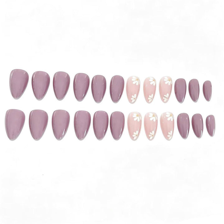 Elegant Floral Press-On Nail Tips Kalsten
