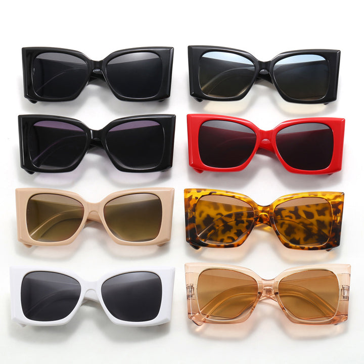 Women fashionable oversized sunglasses with geometric frame Kalsten