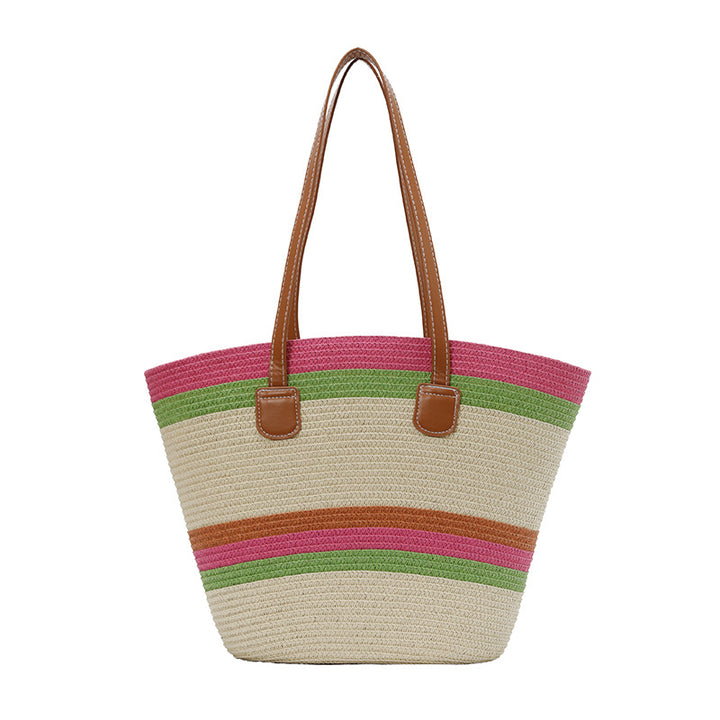 WoColorful Straw Beach Tote Bag Kalsten