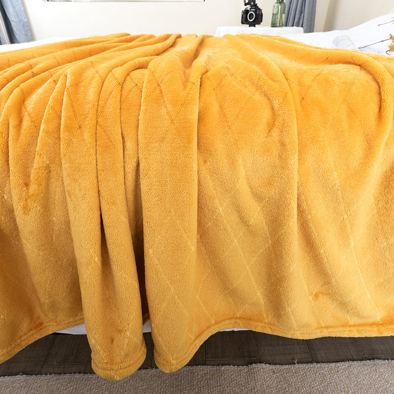 Ladies Cozy Microfiber Blanket with Diamond Shape Design Kalsten