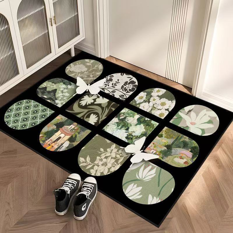 Artistic Floral Print Area Rug for Home Decor