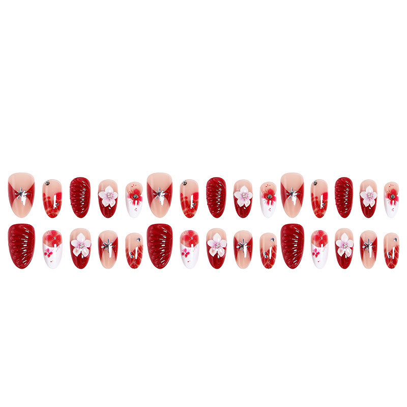 Artistic 3D Floral Press-On Nails Kalsten