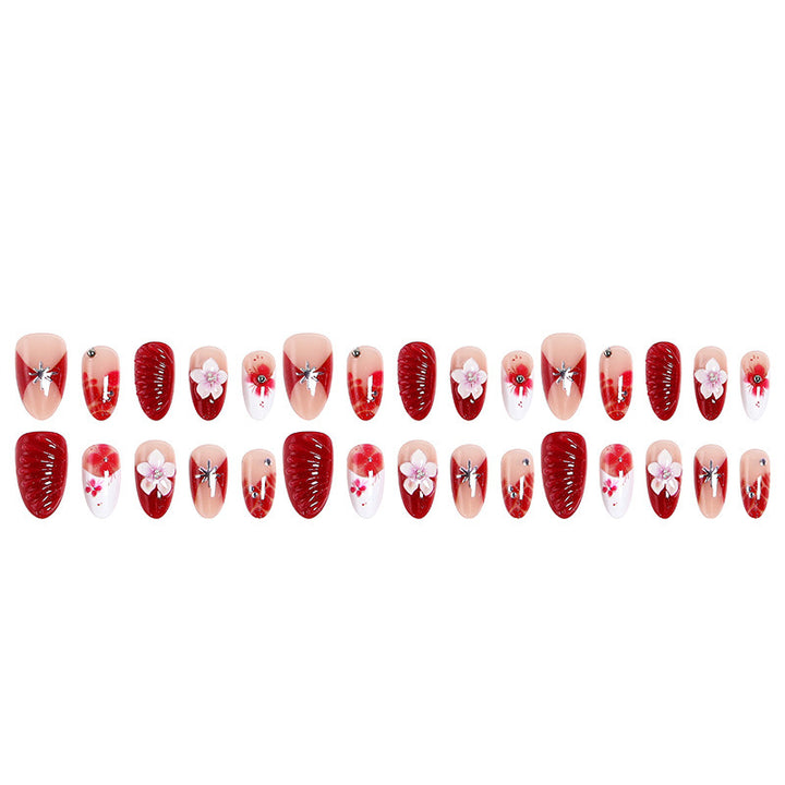 Artistic 3D Floral Press-On Nails Kalsten