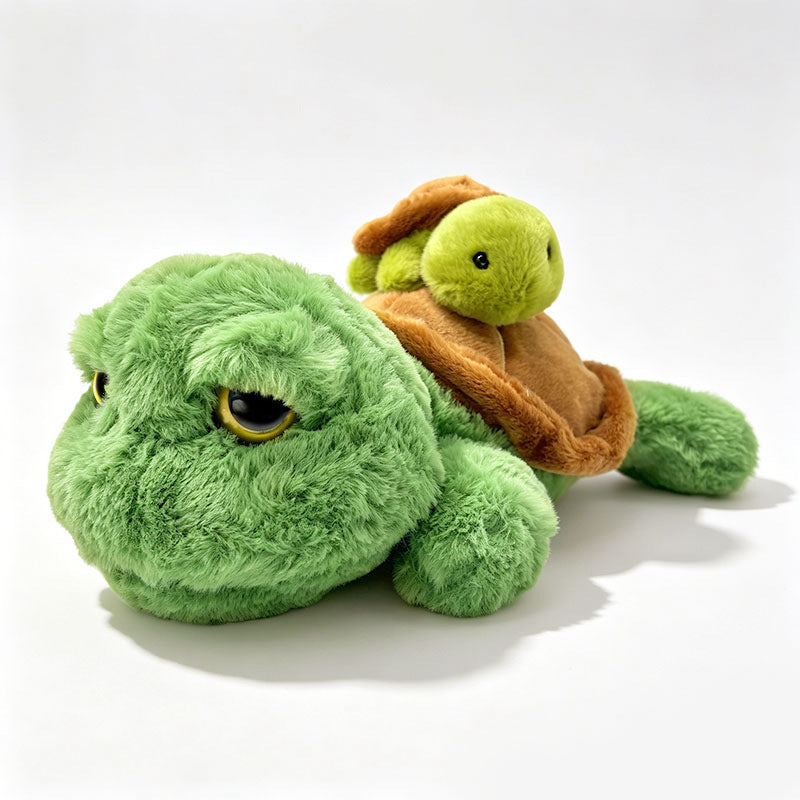 Plush Turtle with Nesting Baby on Shell Cuddle Pillow Kalsten