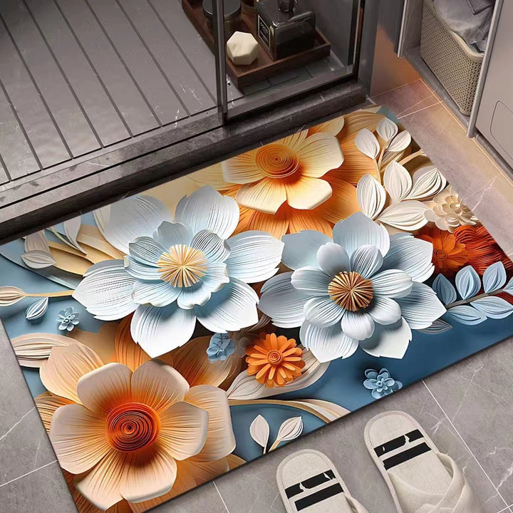 Flower Pattern Soft Indoor Mat Kalsten