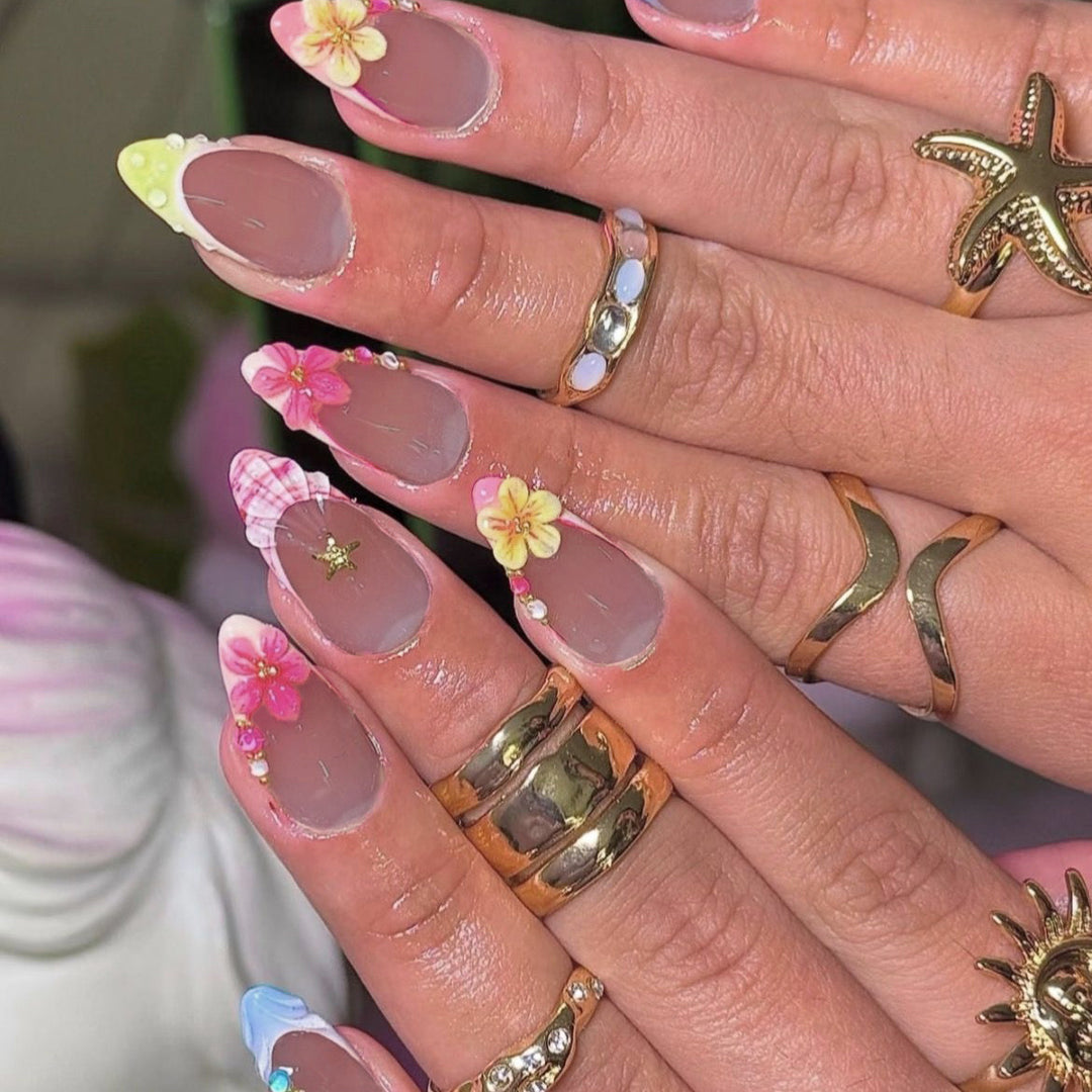 Decorative Floral Nail Enhancements Kalsten