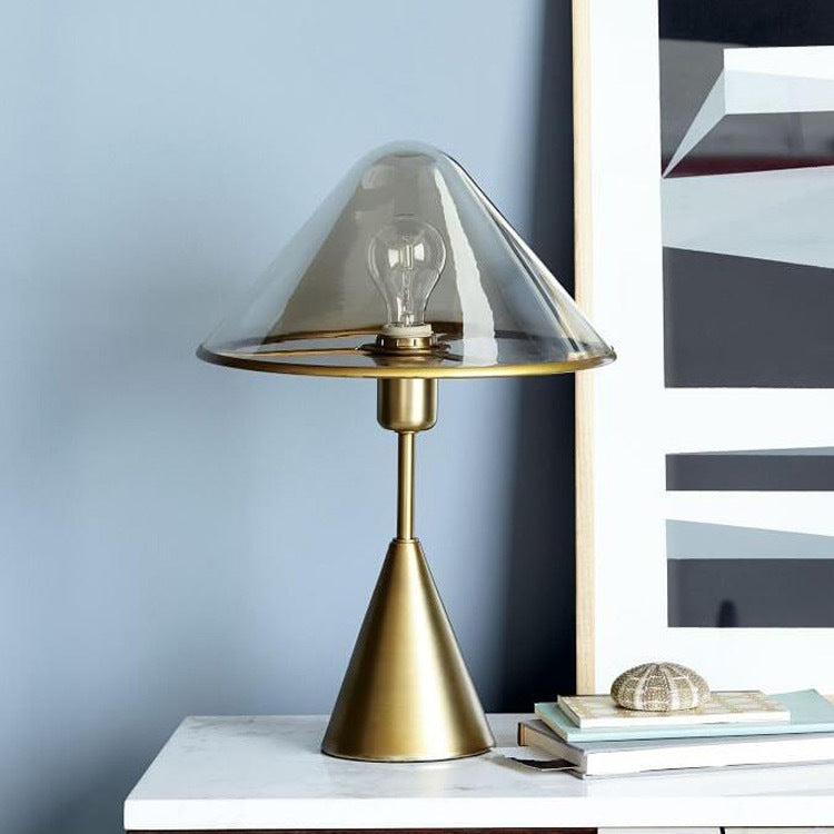 Modern Glass and Metal Table Lamp