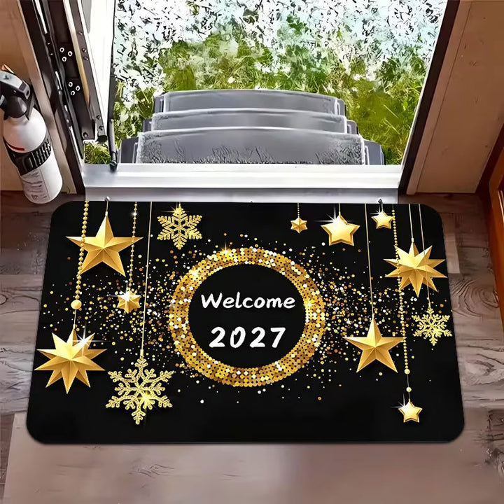 New Year Celebration Welcome Mat Kalsten