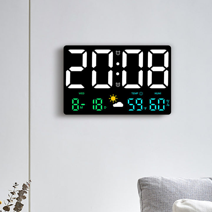 Digital wall decoration clock with temperature and humidity display Kalsten