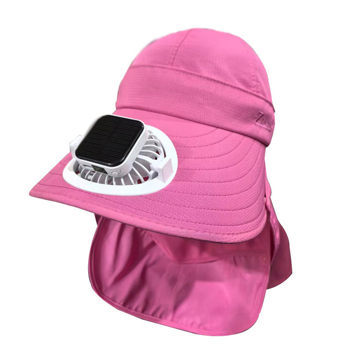Solar-powered mini fan with digital battery level indicator and USB-C charging port Kalsten