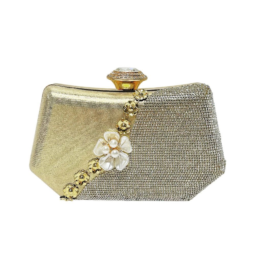 Glamorous Rhinestone-Embellished Clutch Purse