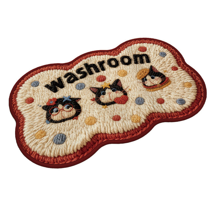 Cat-Themed Indoor Bath Mat for Bathroom