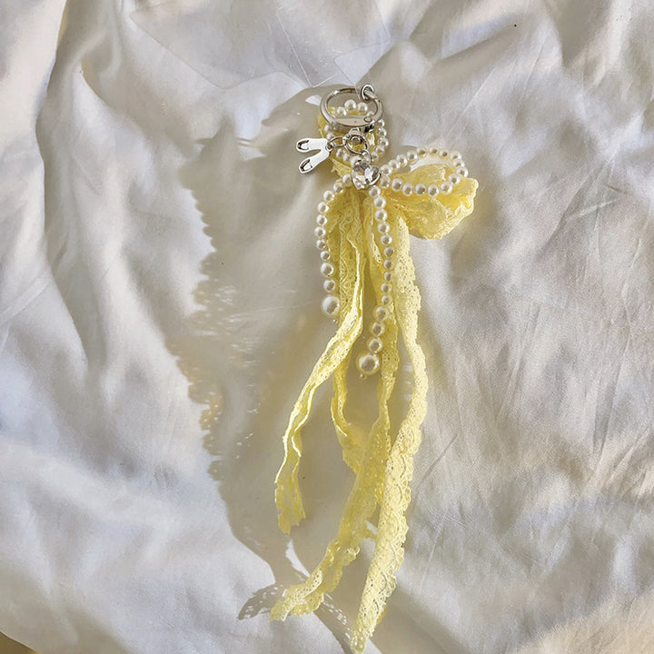 Elegant Pearl Embellished Charm Keychain Kalsten