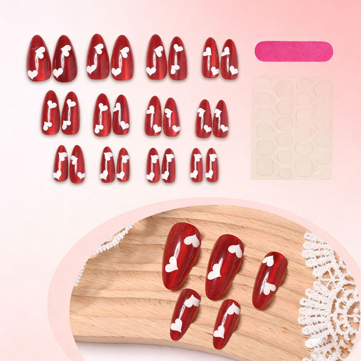 Heart Design Press-On Nails