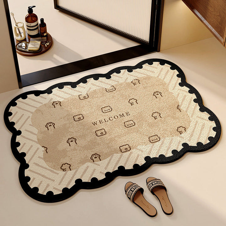 Cute Cat-Themed Bathroom Mat