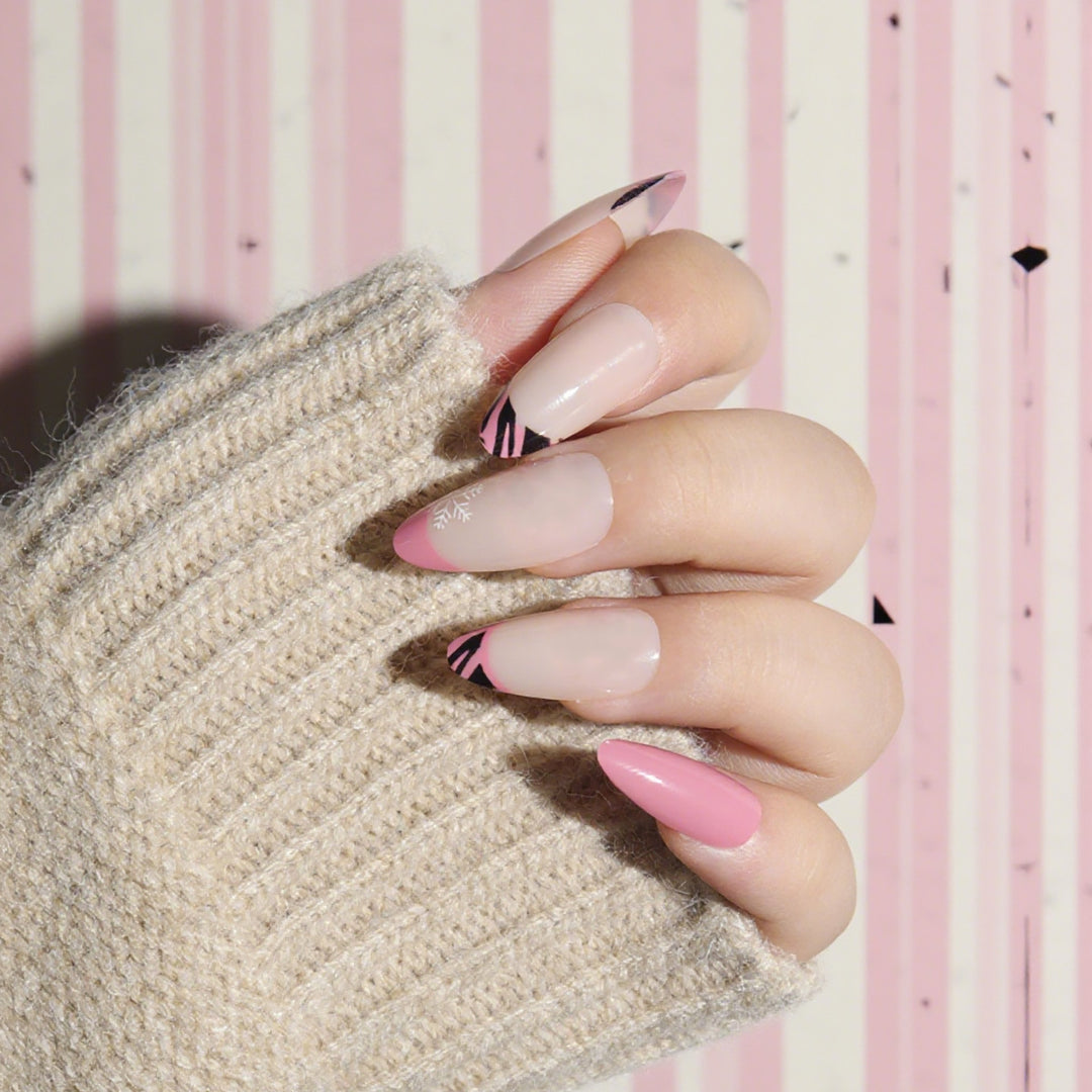 Artistic Stiletto Press-On Nail Set with Elegant Design Kalsten